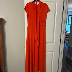 Elegant Orange Maxi Dress